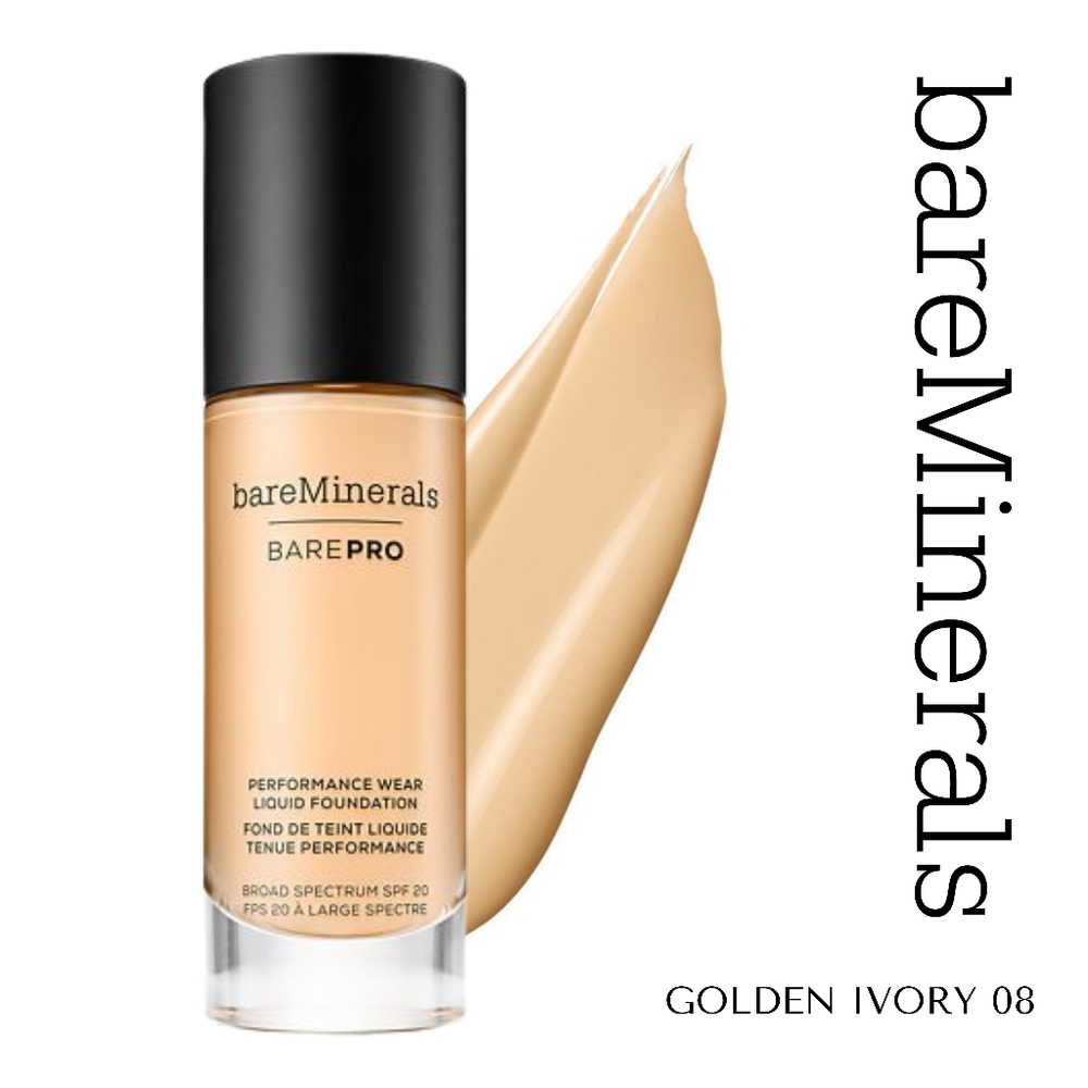 BAREMINERALS- BAREPRO Performance Wear Liquid Foundation SPF 20 - GOLDEN IVORY - Picture 1 of 3